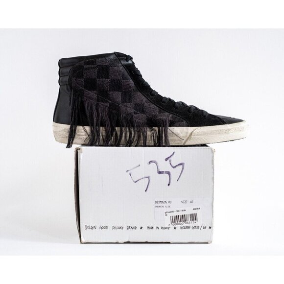 Size 43 | 10 US -  SLIDE Black Calfskin Men\'s Sneakers High-Top main image 5